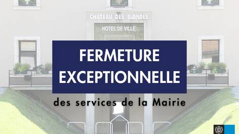 Fermetures exceptionnelles 1er et 11 novembre 2024